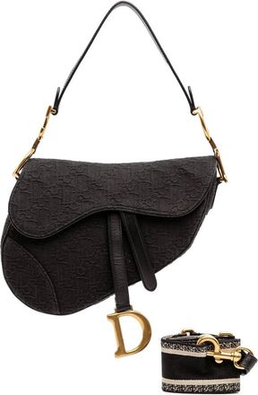 Dior Hobo Bags - 2019 Oblique Canvas Saddle Bag - Gr. unisize - in Schwarz - für Damen