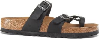Birkenstock Zwarte Geolied Leren Sandaal | Comfortabele Pasvorm - Heren - Sandalen - Zwart - 41 EU - Leer - Schoenen