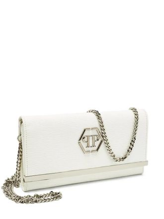 3.1 Phillip Lim logo-plaque chain wallet - White