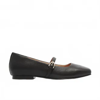 FRANKiE4 Womens Leather Dress Flat In Black Tumbled