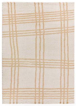 Atticgo Alfombra de pelo largo n&oacute;rdica beige 160x230 cm