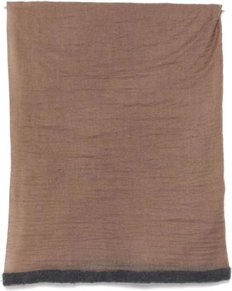 Mirror in the Sky Sjaal Semi-felted G. Souffle - Dames - Accessoires - Bruin - Maat: ONE Size Zijde