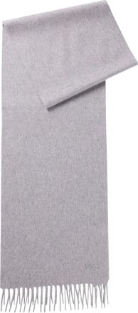 HUGO BOSS Heren sjaal met geborduurd logo (Grijs)