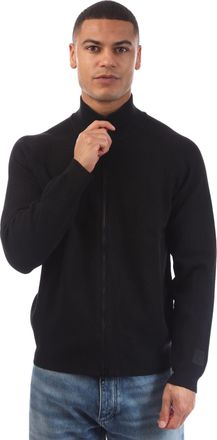 C.P. Company Mens C.P. Company Metropolis Extrafine Merino Wool Full Zip Sweater in Black