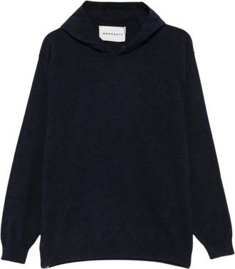 Amaranto Wool Hoodie - Heren - Hoodies - Blauw - M - Wol - Hoodies & sweatvesten