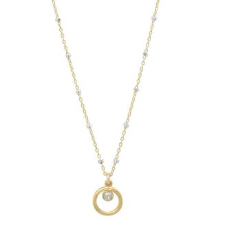 Jessica Elliot Womens Eternity Circle Necklace In Vermeil/silvershade