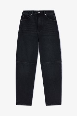 Ganni Black Audri Jeans in Rigid Denim - Size 24W/33L Organic Cotton