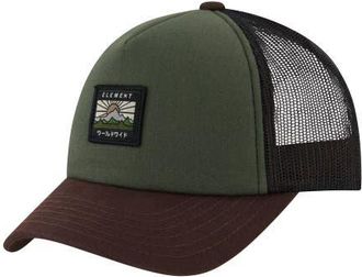 Element Logo Trucker Hat with Mesh Back and Snapback Closure in Dk Olive at Nordstrom