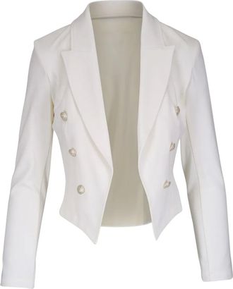 L'agence Blazer doppiopetto crop - Bianco