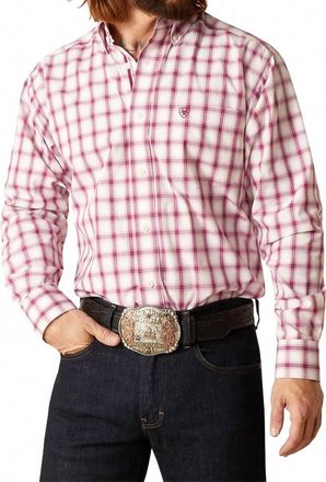 Ariat Pro Erick Long Sleeve Button Up Shirt In White