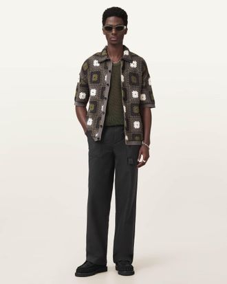 AllSaints Cotton Talbot Straight Leg Trouser, Size: 32