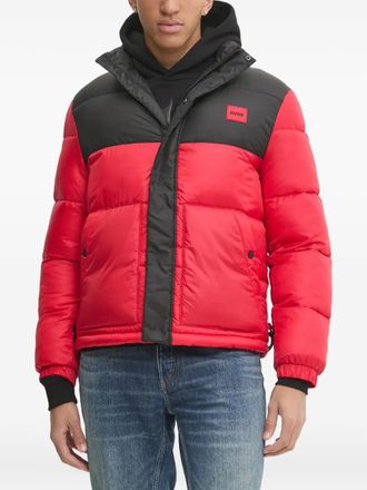 HUGO BOSS Gewatteerd jack met colourblocking - Rood