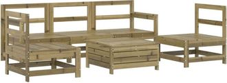 vidaXL 6 Piece Garden Sofa Set Impregnated Wood Pine vidaXL