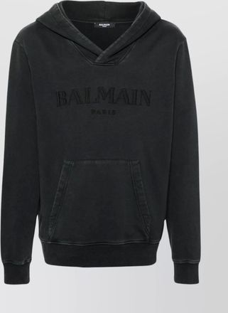 Balmain cotton hooded sweatshirt