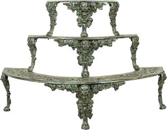 Biscottini International Biscottini - Soporte De Olla De Hierro Fundido Acabado Antiguo