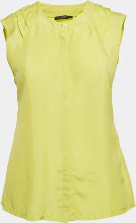 Max Mara Neon Green Cotton Sleeveless Top