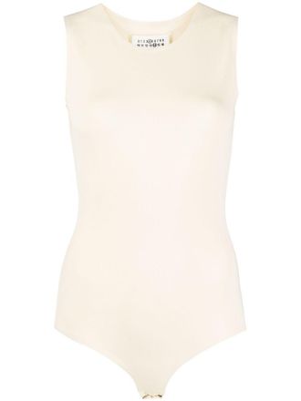 Maison Margiela round-neck sleeveless bodysuit - Neutrals