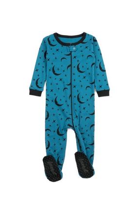 Leveret Footed Cotton Matching Family Pajamas, Whimsy & Fantasy Prints in Moon at Nordstrom, Size 18-24M