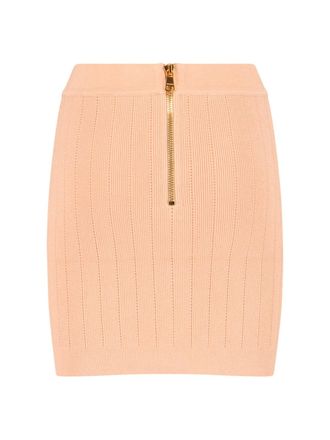 Balmain Womens Skirts Pink Viscose