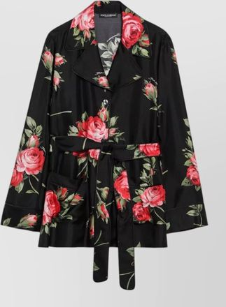 Dolce & Gabbana silk floral print long sleeve shirt