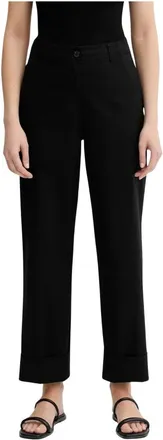 Marc O'Polo Broeken, Dames, Zwart, S, Katoen, Lande Wijde Broek