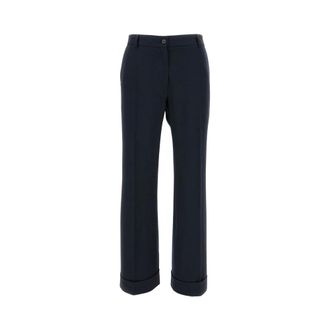 Alberto Biani Wide Trousers - female - Alberto Biani - Wide Trousers - Blue - 2XS - Trousers