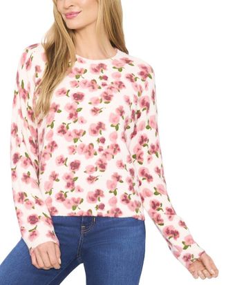 CeCe by Cynthia Steffe Cece Flower Printed Pullover