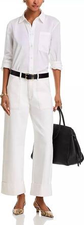 Frame Denim Utility Trouser High Rise Ankle Wide Leg Jeans In Au Natural Clean