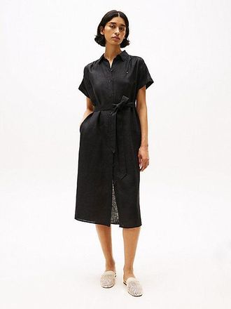 Tommy Hilfiger Pure Linen Midi Shirt Dress