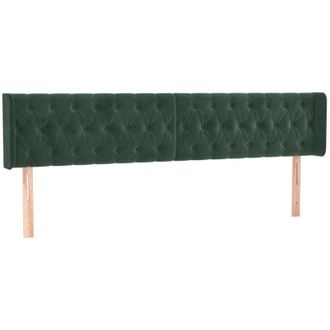 vidaXL Cabecero De Terciopelo Verde Oscuro 203x16x78/88 Cm Vidaxl