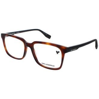 Karl Lagerfeld Mens Tortoise Rectangular Eyeglass Frames Kl6082