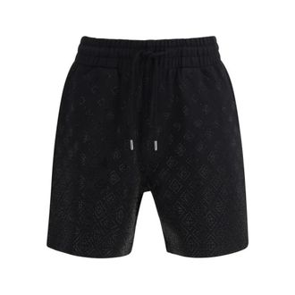 Casablanca Korte Broeken, Heren, Zwart, S, Katoen, Crystal Monogram Sweatshort