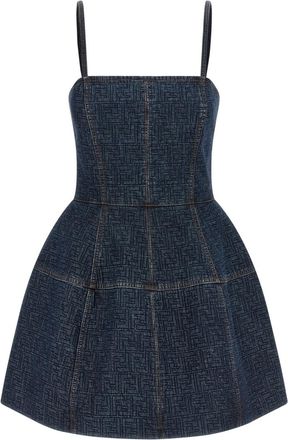 Fendi Blue FF denim dress