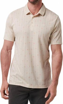 Travis Mathew Deco Polo Shirt In Moonbeam