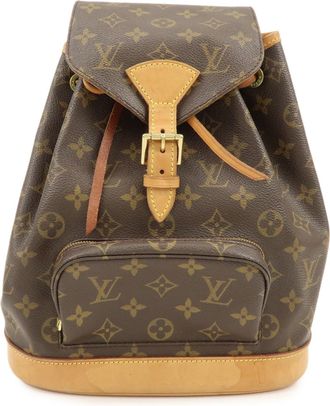 Louis Vuitton Vintage Montsouris Monogram Canvas Brown Canvas Backpack Bag (Pre-Owned)