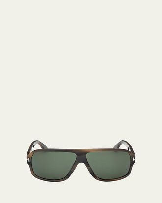 Tom Ford Mens William-02 Acetate Rectangle Sunglasses