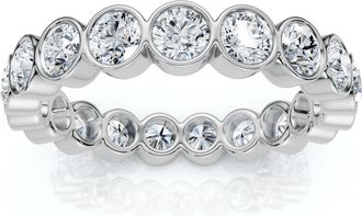 Pompeii3 2Ct Bezel Set Diamond Eternity Wedding Ring 14k Gold of Platinum Lab Grown