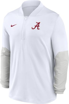Nike Alabama Nike Mens Dri-FIT College 1/2-Zip Top in White | 03BA0CEBABN-UCQ