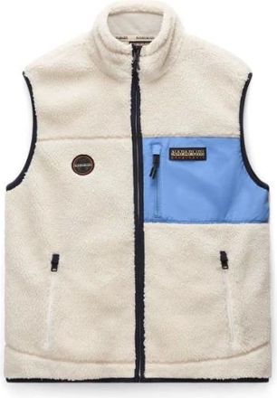 Napapijri Jassen, Heren, Wit, L, Polyester, Yupik Fleece Vest