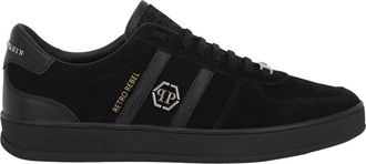 Philipp Plein Low-Top Sneakers Retro Rebel - unisex - Sneakers - Zwart - 39 EU - Leer - Schoenen