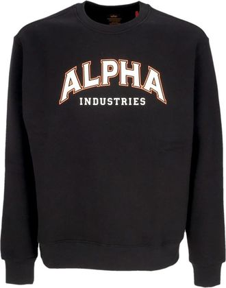Alpha Industries College Crewneck Sweatshirt - Heren - Sweatshirts - Zwart - XL - Katoen - Hoodies & sweatvesten