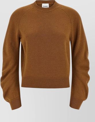 Nude virgin wool crewneck jumper