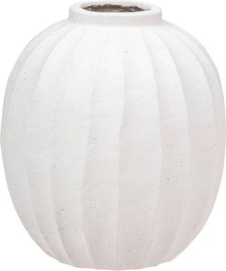 Atmosphera Jarr&oacute;n Bola Amia Cer&aacute;mica Blanca H44.5cm - Atmosphera Cr&eacute;ateur DInt&eacute;rieur