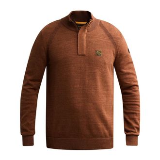 PME Legend American Classic Pullover met Flight Pocket - Heren - Truien - Bruin - Maat: L