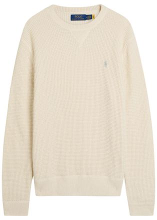Polo Ralph Lauren Waffle-knit Wool-blend Jumper - Cream - Xxl