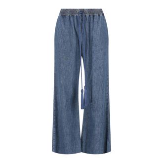 Valentino Dames, Broeken, Blauw, Maat: 2XL Denim