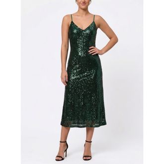 Rachel Roy Evangline Sleeveless Midi Dress in Green Ombre at Nordstrom, Size X-Large