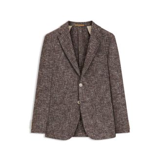 BOSS Slim-fit blazer in micro-patterned fabric