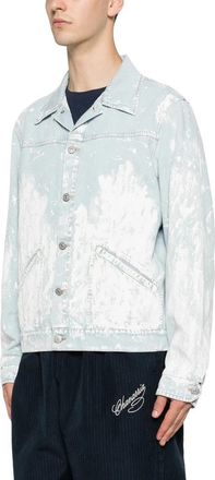 Maison Margiela Paint-splatter Denim Jacket - Heren - Spijkerjassen - Blauw - L - Denim - Jassen