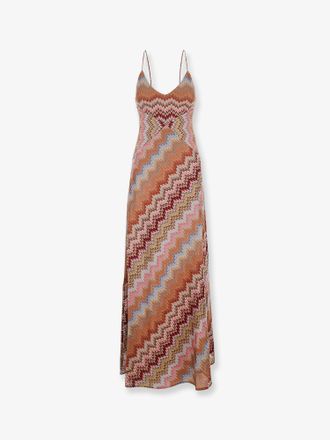 Missoni Vestito lungo in viscosa con motivo chevron - MISSONI - gender_Woman